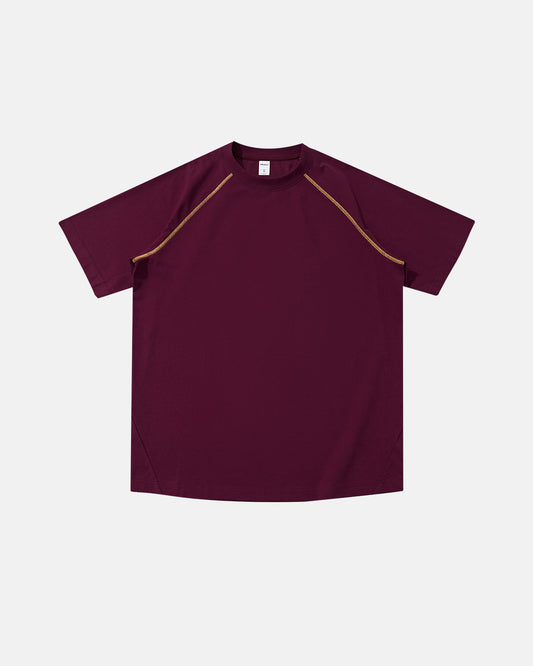 Contrast Color Stiching Stretch T-shirt | LCDEGO Streetwear