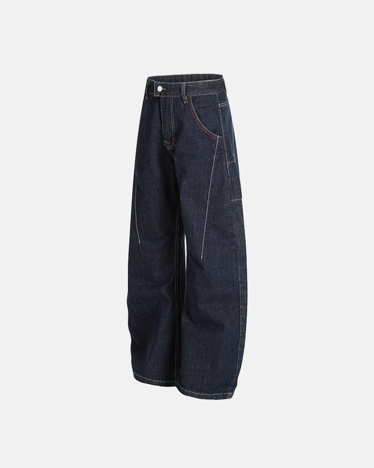 Raw Blue Deconstructed Baggy Jeans | LCDEGO Streetwear