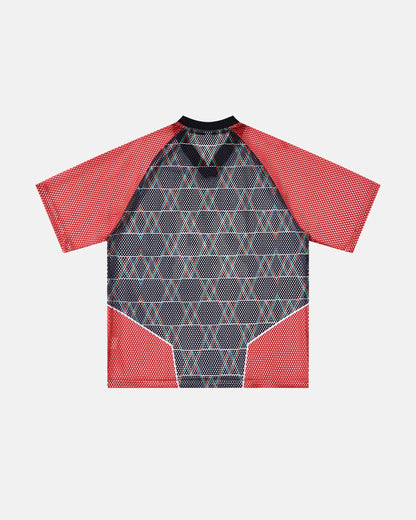 Color-Block Oversized Mesh Jersey | LCDEGO Streetwear