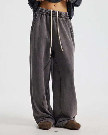 Straight Leg Acid Wash Sweatpant | LCDEGO Streetwear