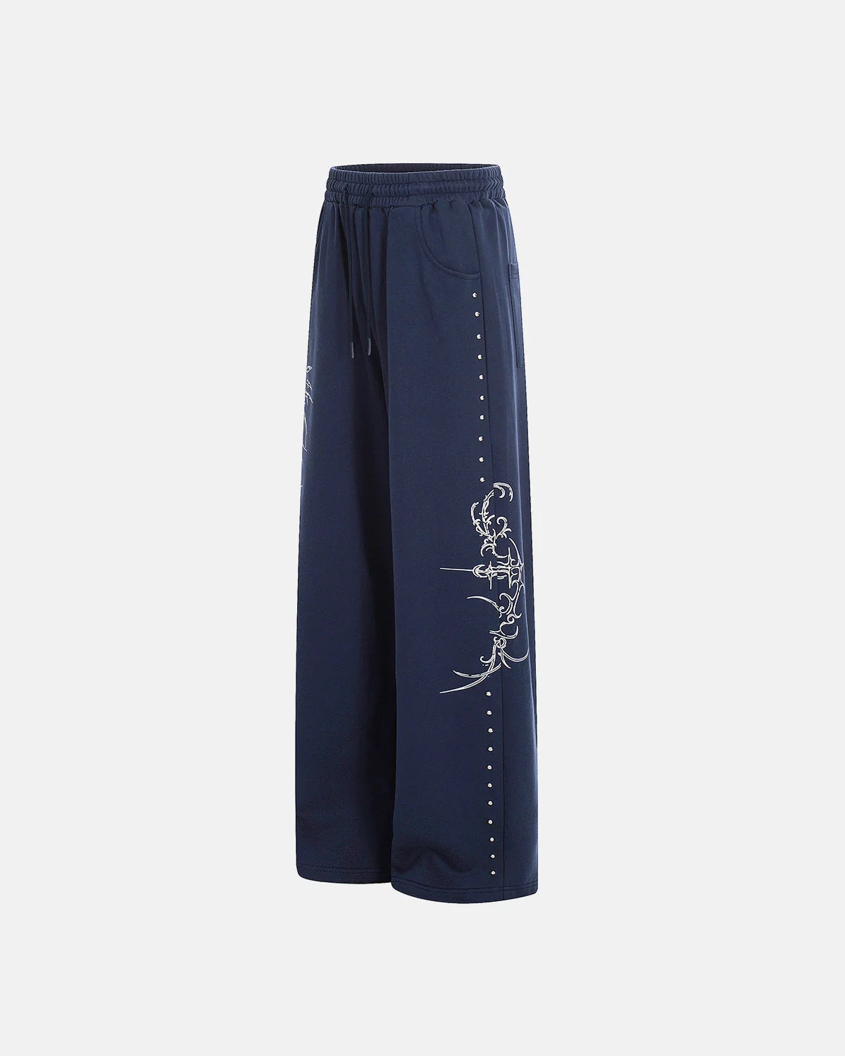 Studded Print Straight-Leg Sweatpants | LCDEGO Streetwear