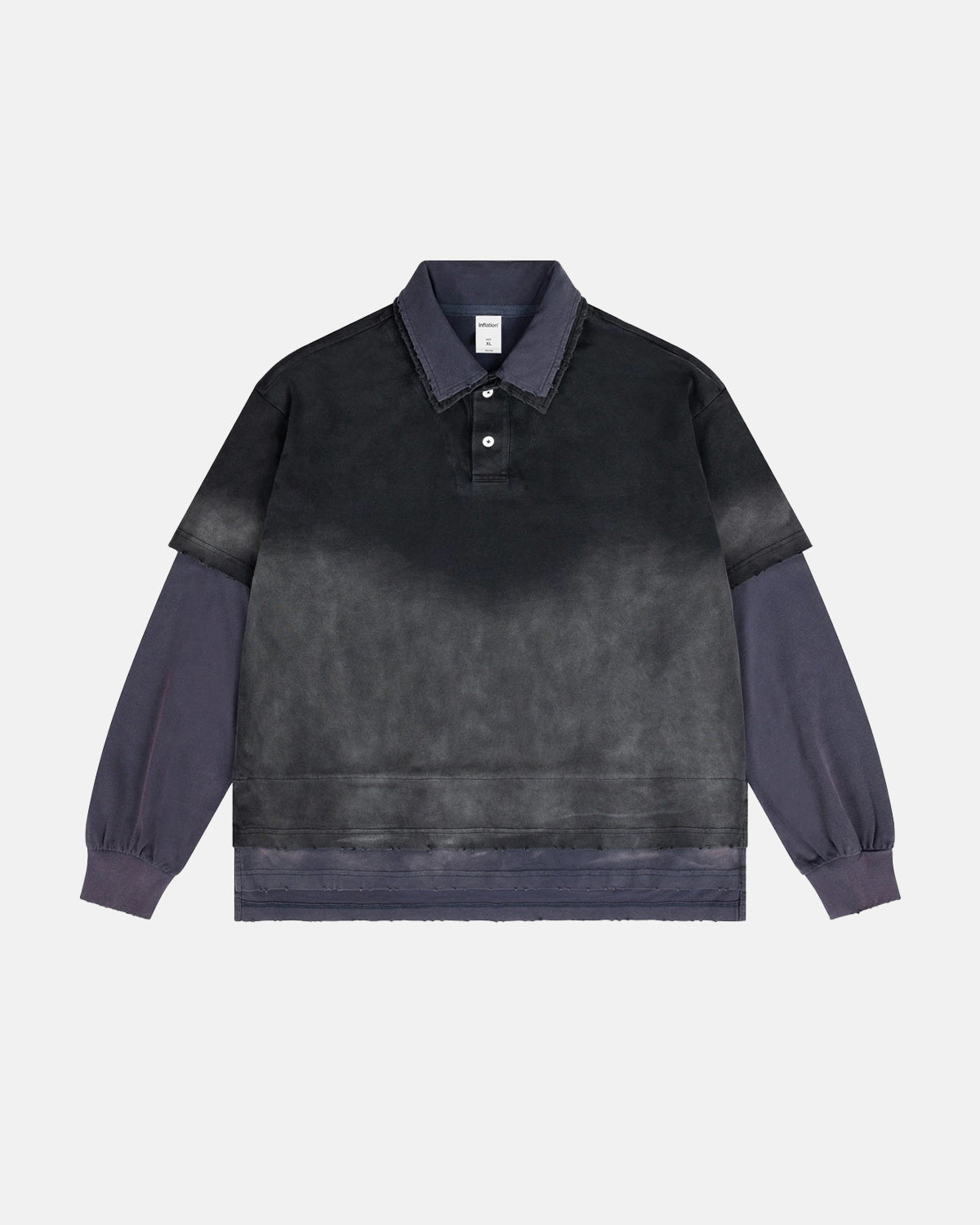 Retro Monkey Washed Layered Polo Shirt | LCDEGO Streetwear