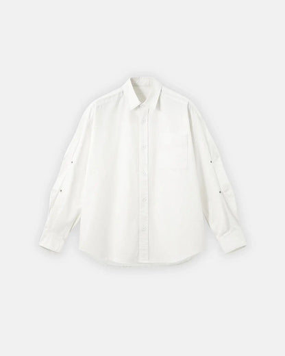 Acid Wash Cargo Shirt Jacket | LCDEGO Streetwear