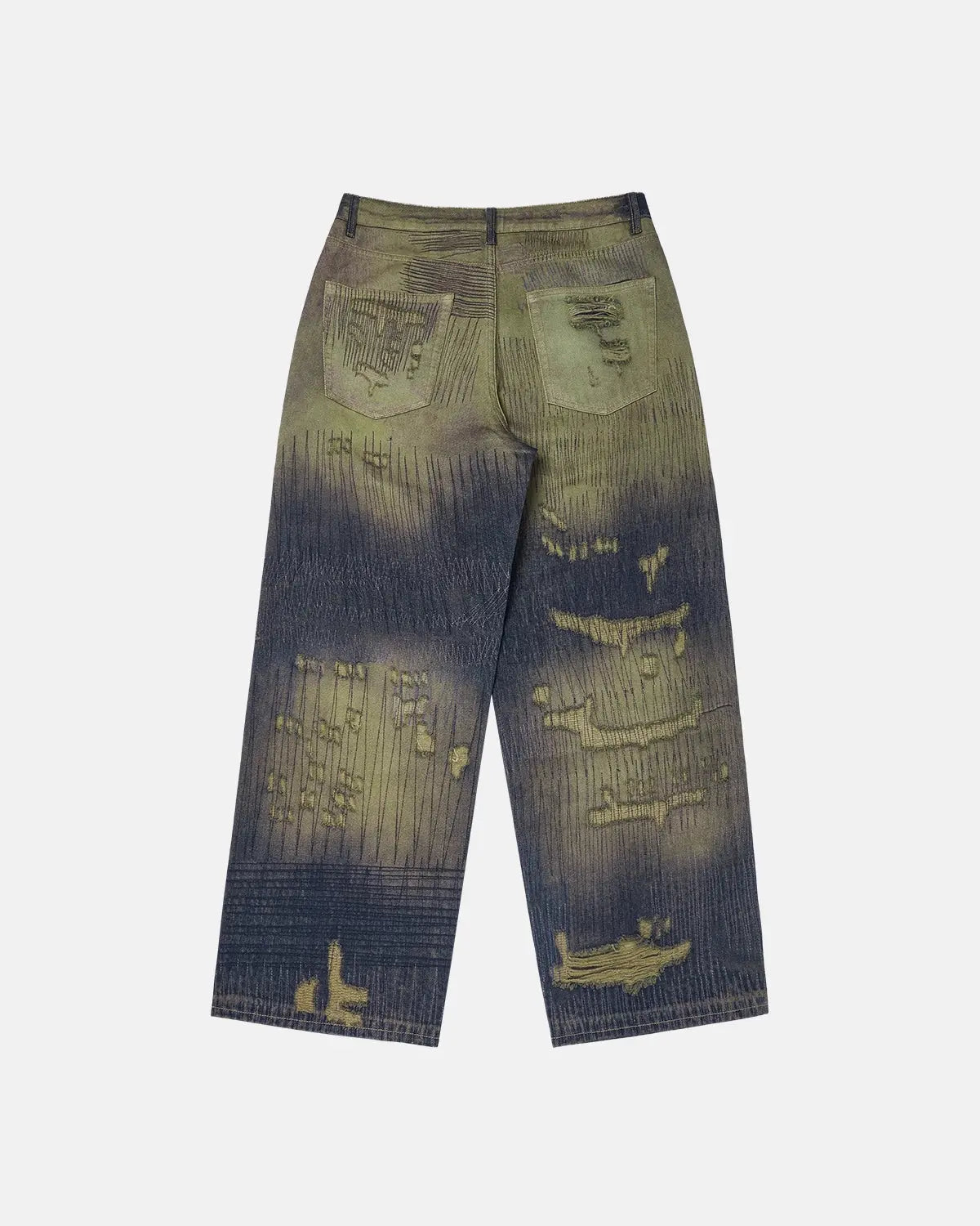Digital Print Denim Pants | LCDEGO Streetwear