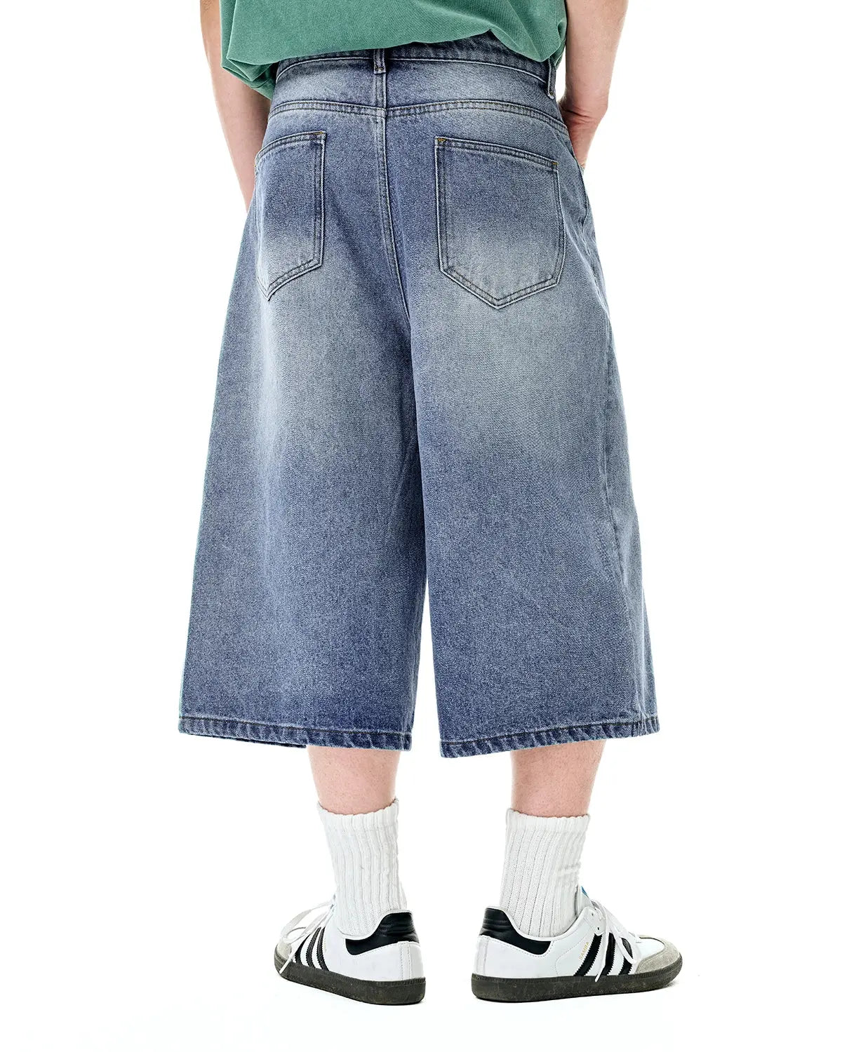 Washed Baggy Longline Jorts | LCDEGO Streetwear