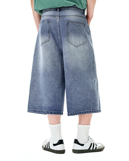 Washed Baggy Longline Jorts | LCDEGO Streetwear