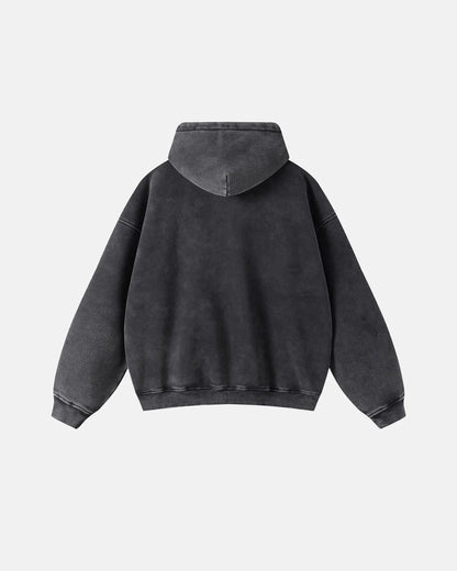 LCDEGO Vintage Washed Zip Up Hoodie