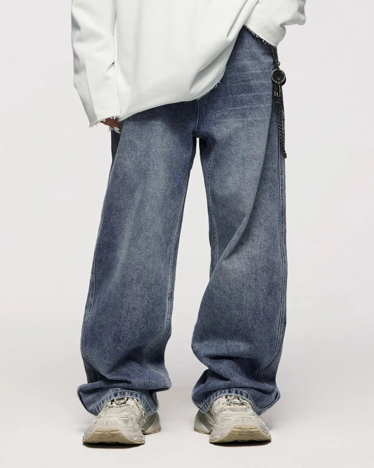 LCDEGO Blue Washed Baggy Jeans