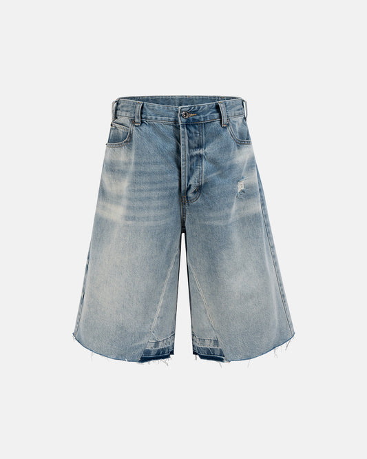 Frayed Longline Baggy Jorts | LCDEGO Streetwear