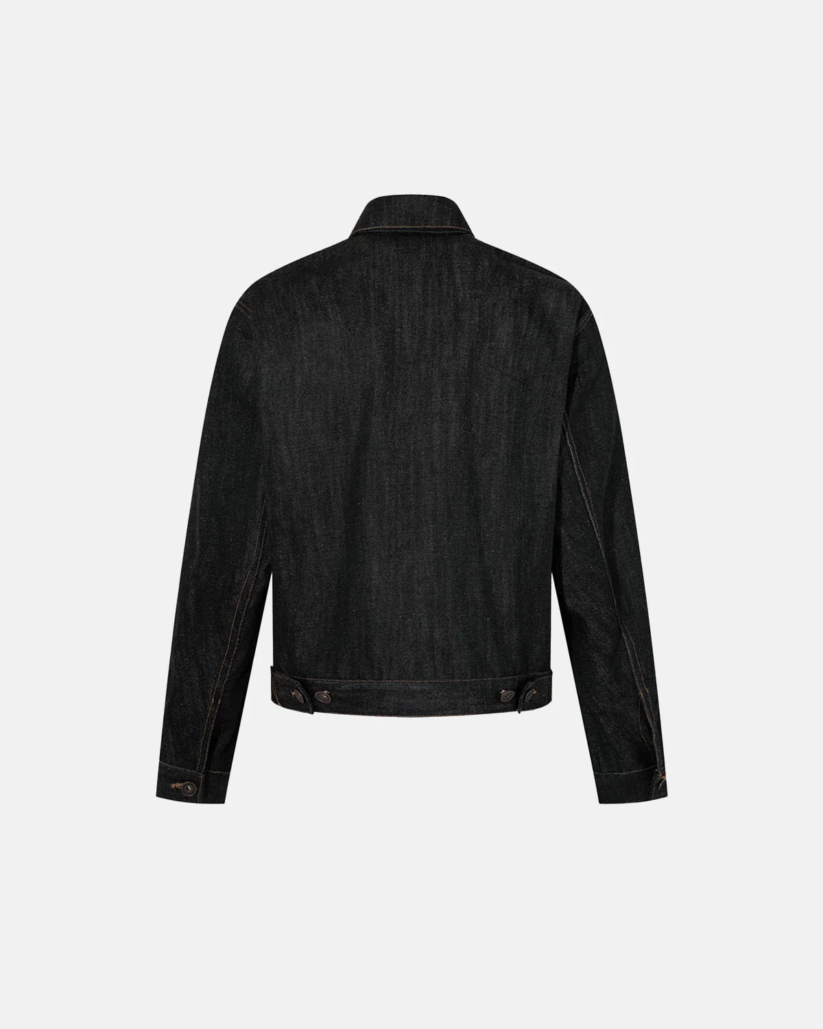 Black Raw Denim Jacket  | LCDEGO Streetwear