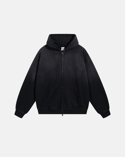LCDEGO Monkey Wash French Terry Zip Up Hoodies