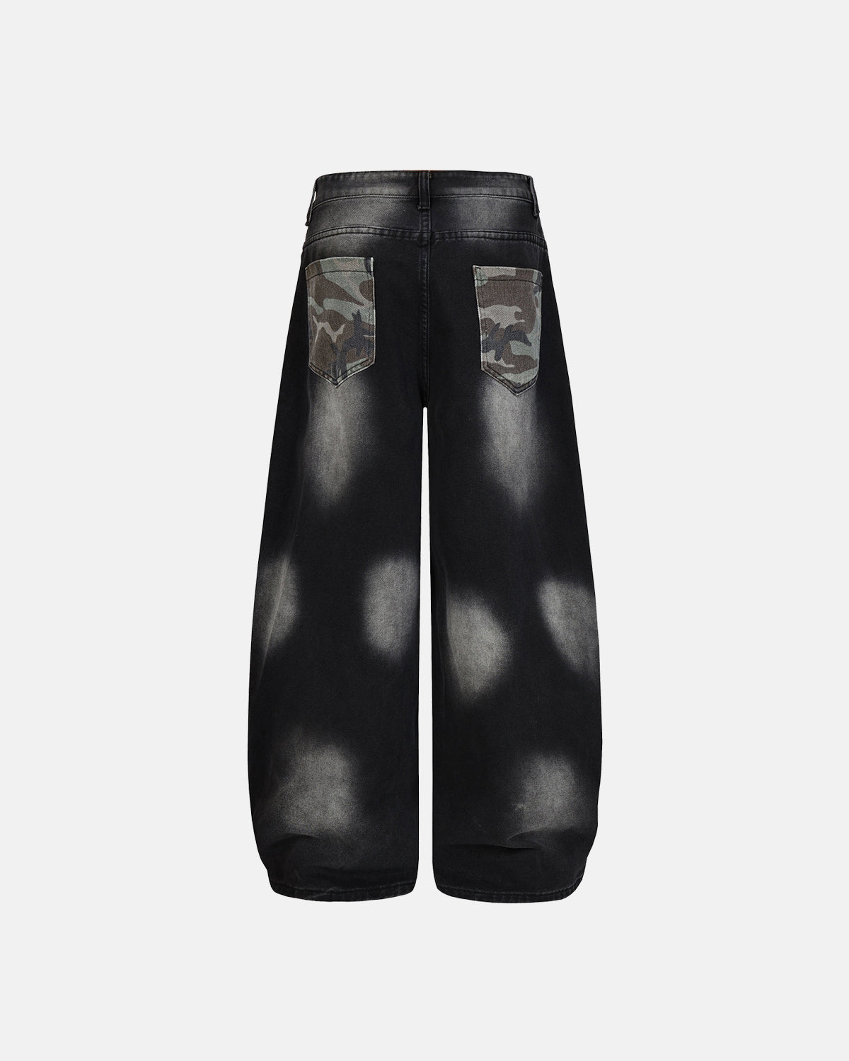 Spray Graphic Camo Barrel Jeans | LCDEGO Streetwear