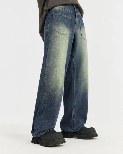 Monkey Washed Baggy Jeans | LCDEGO Streetwear
