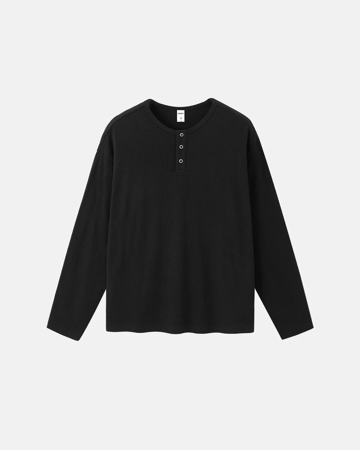 Henley Collar Long Sleeve Tees | LCDEGO Streetwear