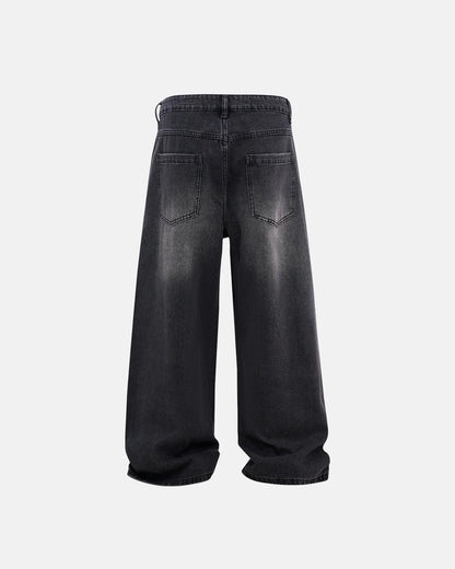 Distressed Rhinestone Ripped Baggy Jeans | LCDEGO Streetwear