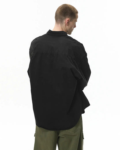 Acid Wash Cargo Shirt Jacket | LCDEGO Streetwear