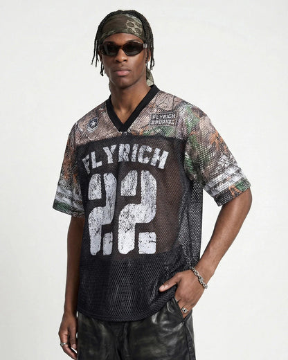 Camo Mesh Digital Print Jersey Tee | LCDEGO Streetwear