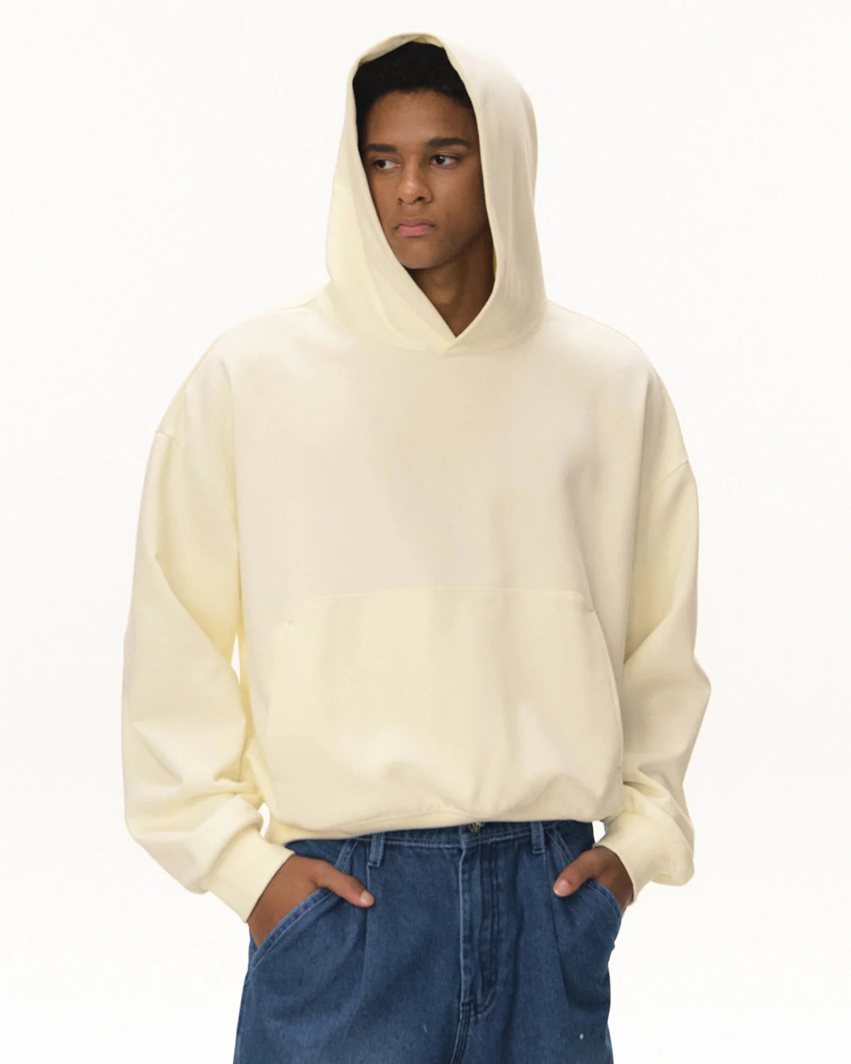 Blank Boxy Fit French Terry Hoodies | LCDEGO Streetwear