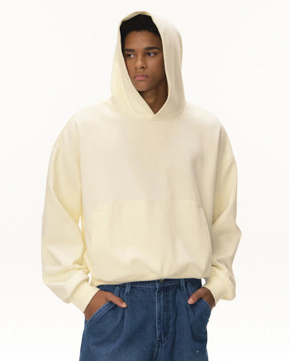 Blank Boxy Fit French Terry Hoodies | LCDEGO Streetwear