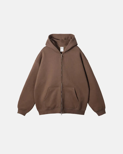 Fleece Double Zip Up Hoodies | LCDEGO Streetwear