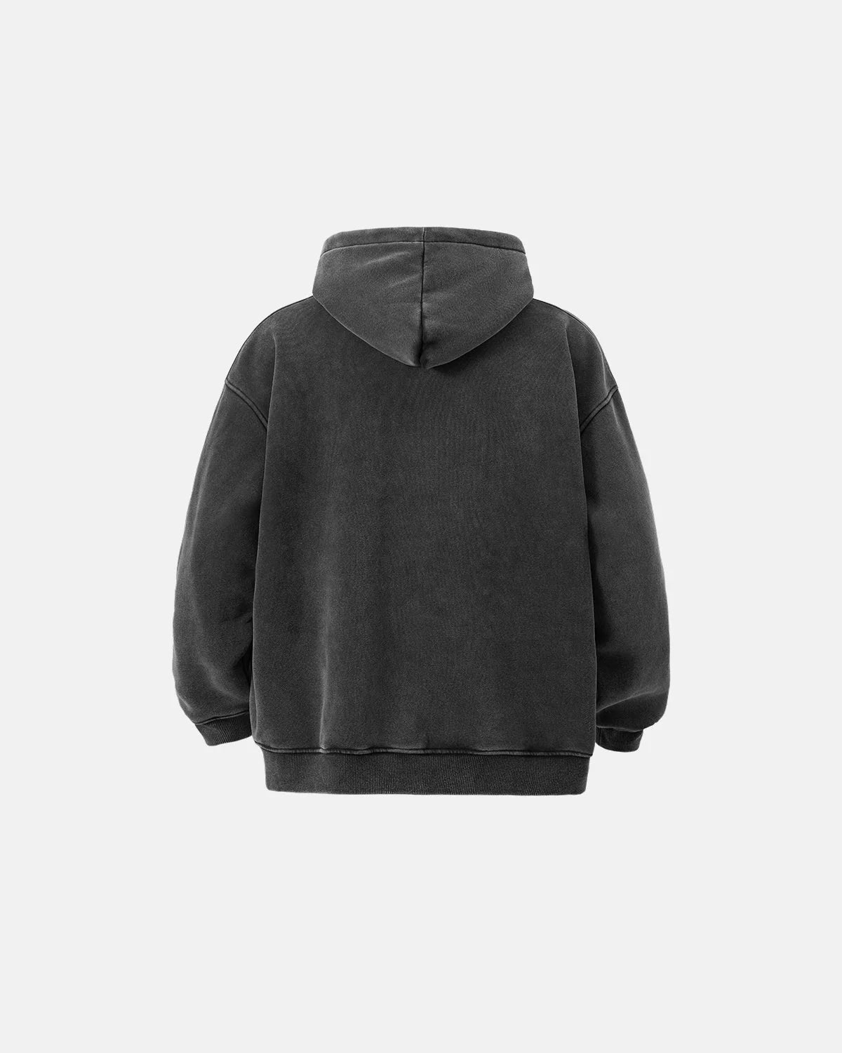 LCDEGO Puff Print Washed Zip Up Hoodies