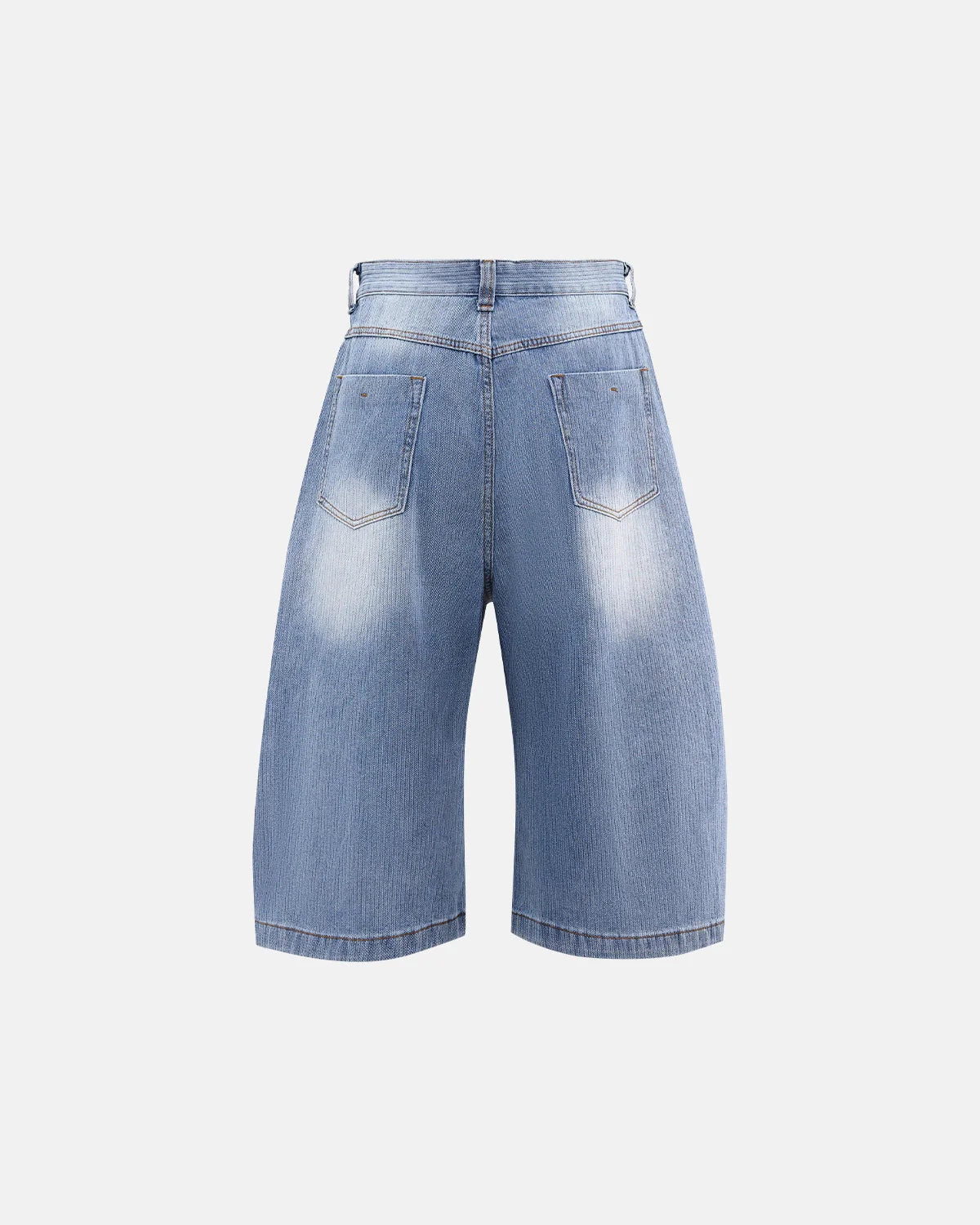 Star Rhinestone Longline Denim Shorts | LCDEGO Streetwear
