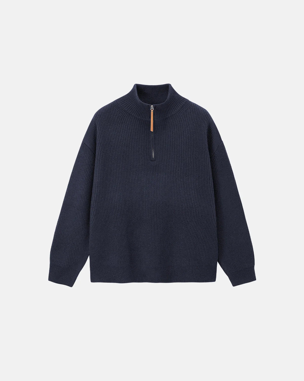 Quarter Zip Up Mock Neck Sweaters | LCDEGO Streetwear