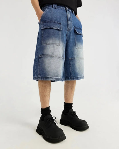 Acid Washed Carpenter Jorts | LCDEGO Streetwear