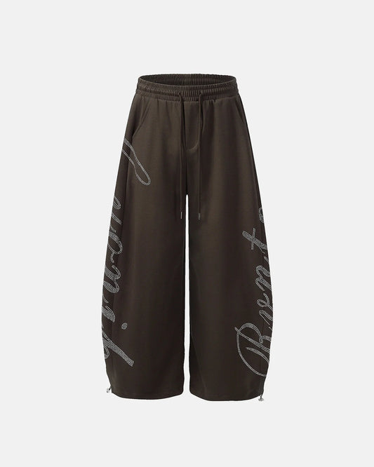 Rhinestone Baggy Joggers | LCDEGO Streetwear