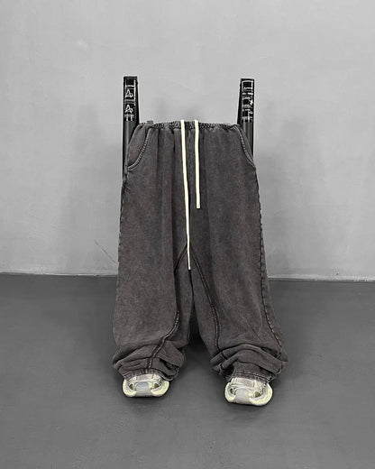 Straight Leg Acid Wash Sweatpant | LCDEGO Streetwear