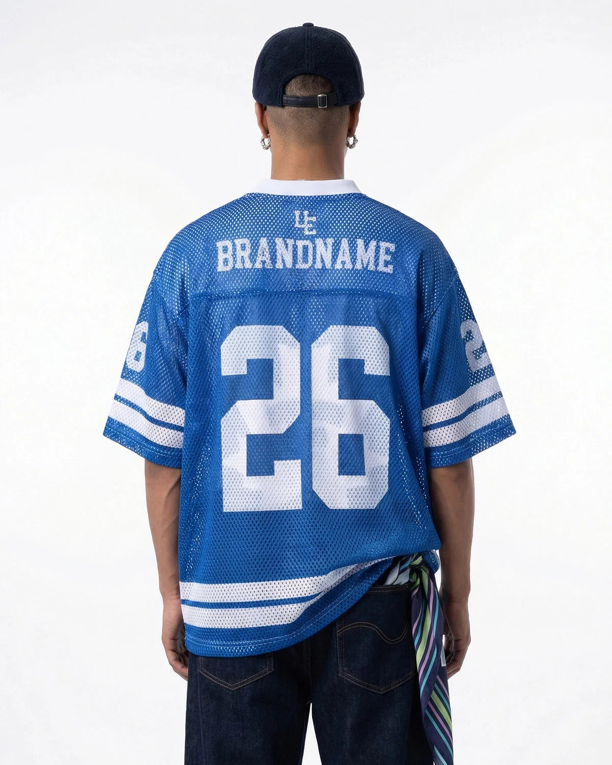 V-neck Mesh Jersey Tees | LCDEGO Streetwear