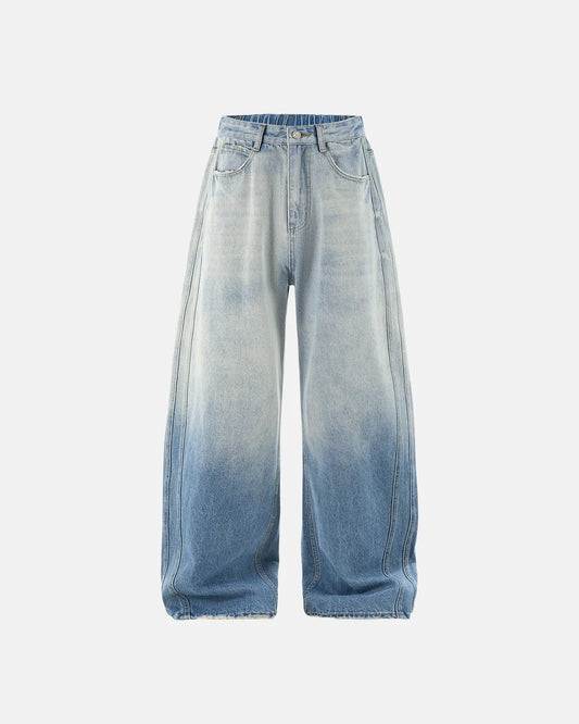 Gradient Color Acid Wash Baggy Jeans | LCDEGO Streetwear