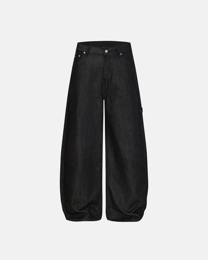 Cross Rhinestone Embroidered Baggy Jeans | LCDEGO Streetwear