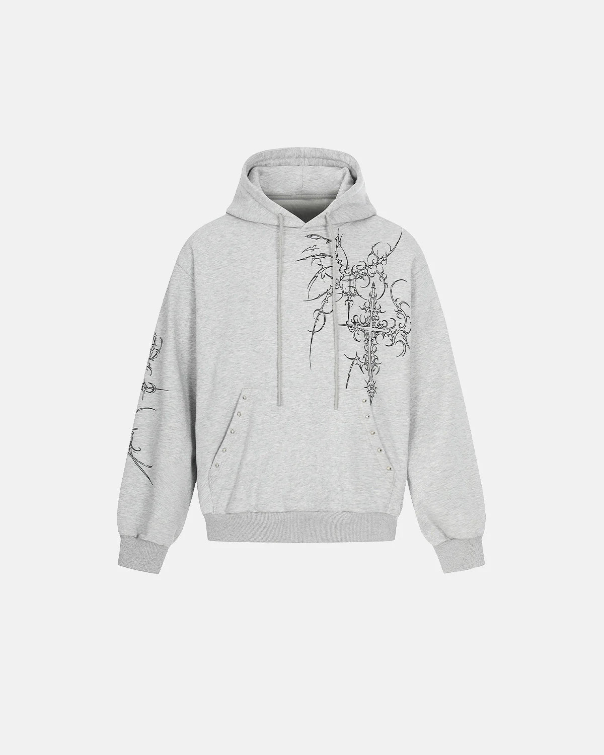 Studded Graphic Hoodie | LCDEGO Streetwear