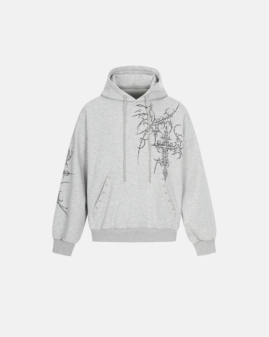 Studded Graphic Hoodie | LCDEGO Streetwear