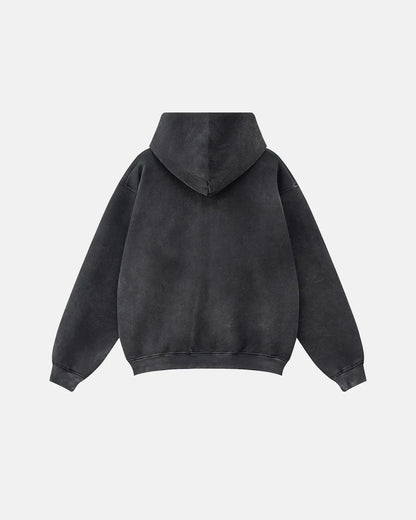 LCDEGO Washed Graphic Zip Up Hoodies