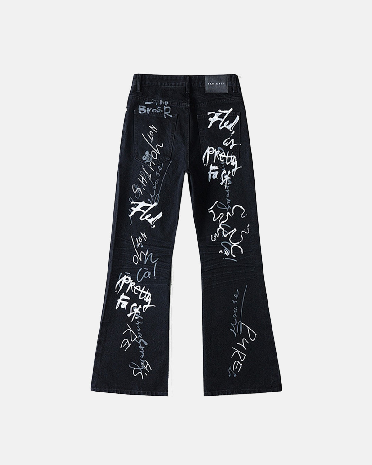 Graffiti Print Bootcut Jeans | LCDEGO Streetwear
