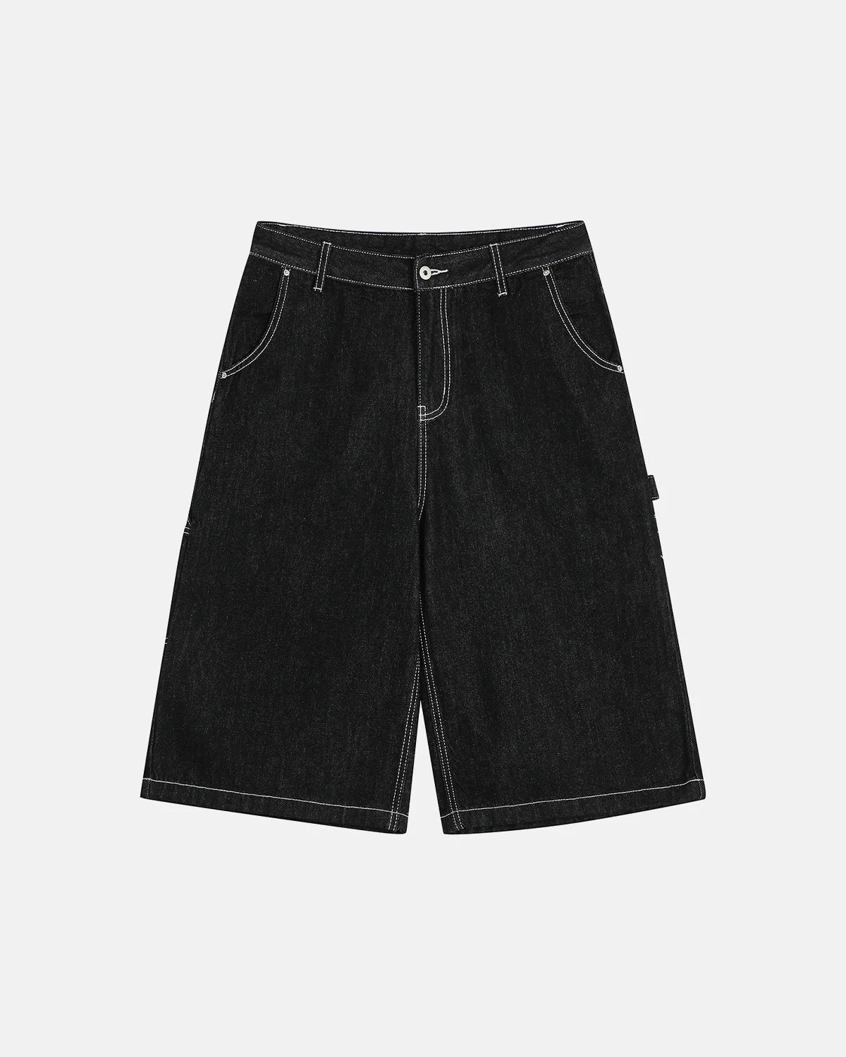 Raw Denim Cargo Longline Shorts | LCDEGO Streetwear