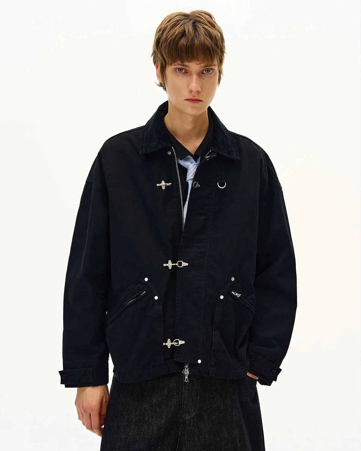 Fireman Buckle Worker Zip Up Jacket | LCDEGO Streetwear
