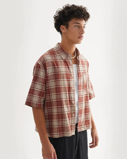 Boxy Fit Plaid Shirts | LCDEGO Streetwear