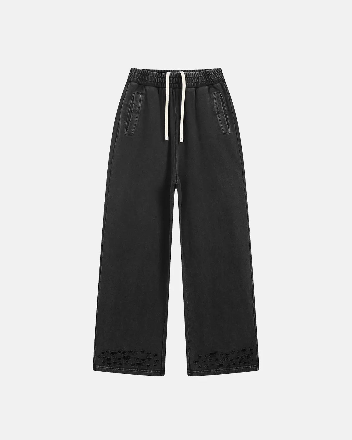 Ripped Acid Wash Sweatpant | LCDEGO Streetwear