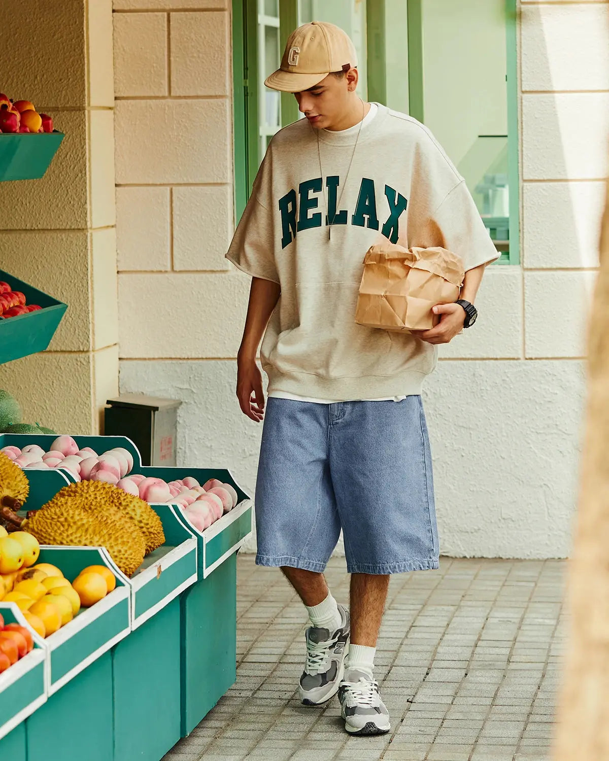 LCDEGO Vintage Straight Washed Jorts
