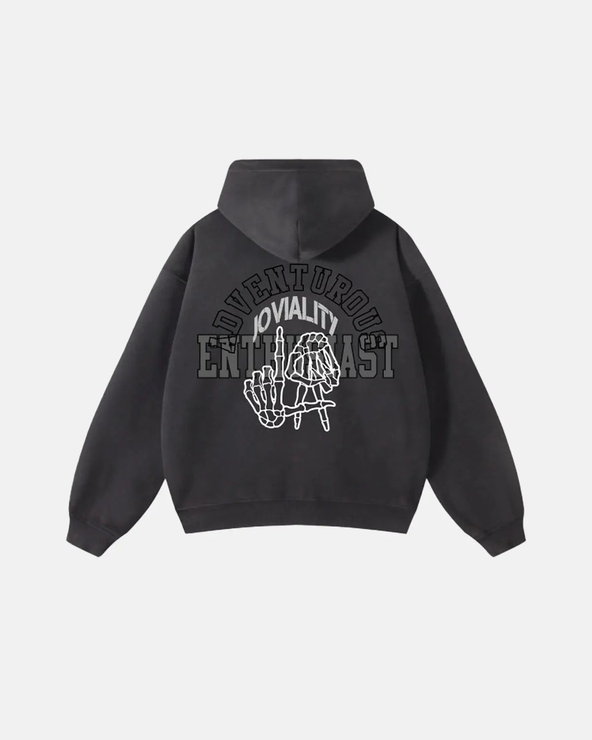 Skeleton Fingers Monkey Wash Zip Up Hoodies | LCDEGO Streetwear