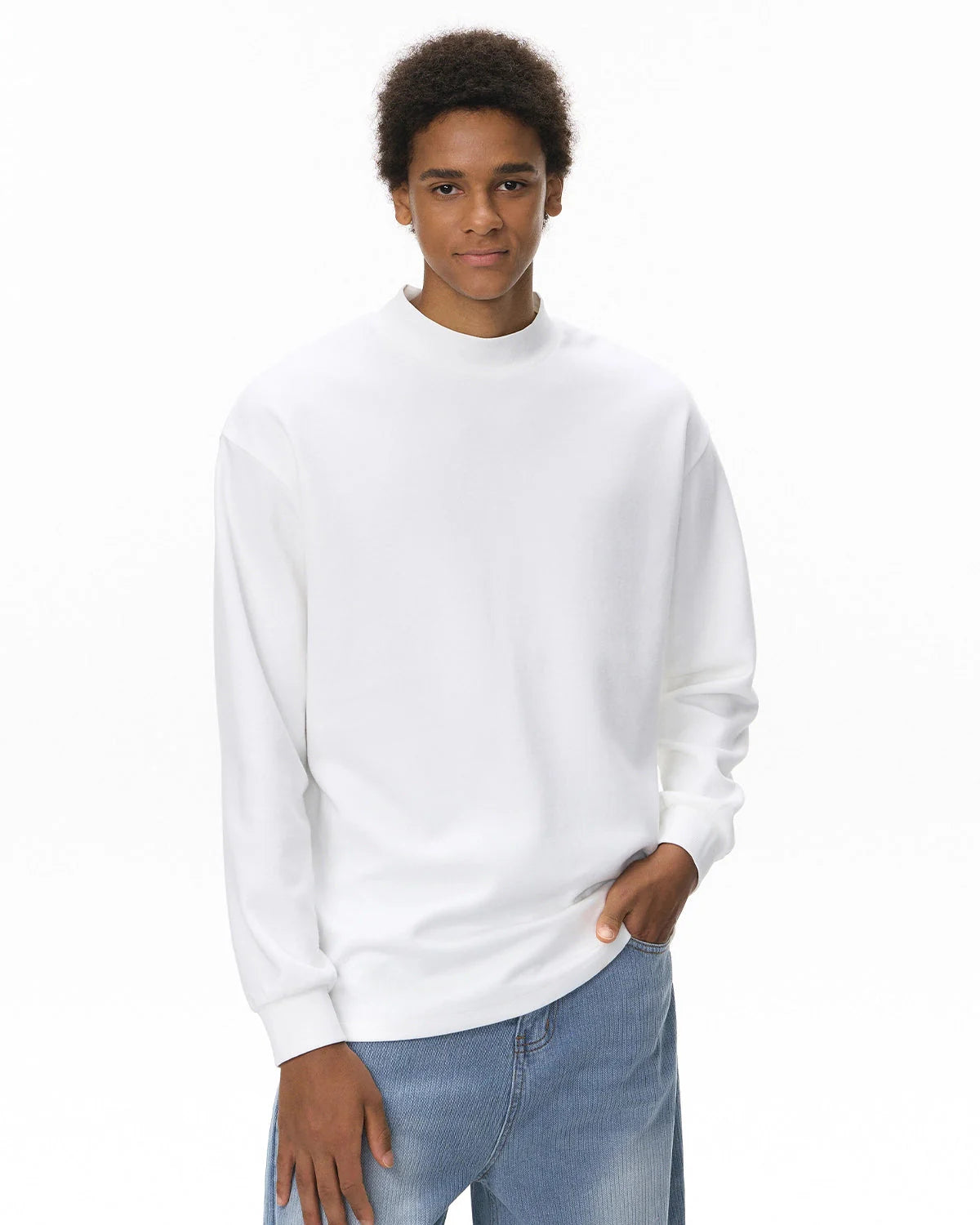 Soft Touch Mock Neck Sweatshirts | LCDEGO Streetwear