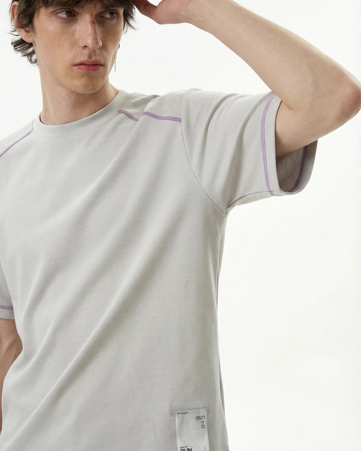 Contrast Stitching Activewear T Shirt | LCDEGO Streetwear