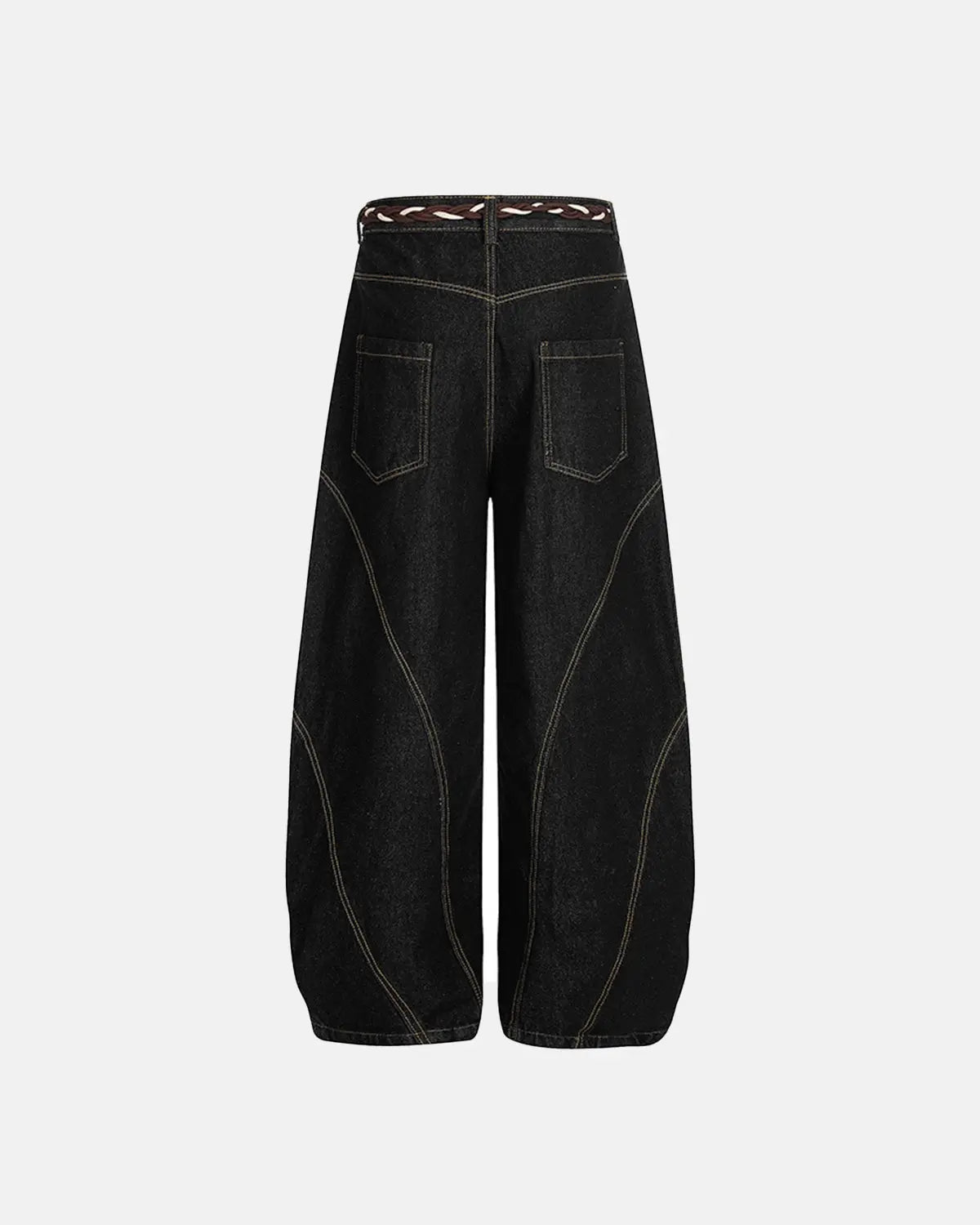 Acid Wash Stitching Baggy Jeans | LCDEGO Streetwear