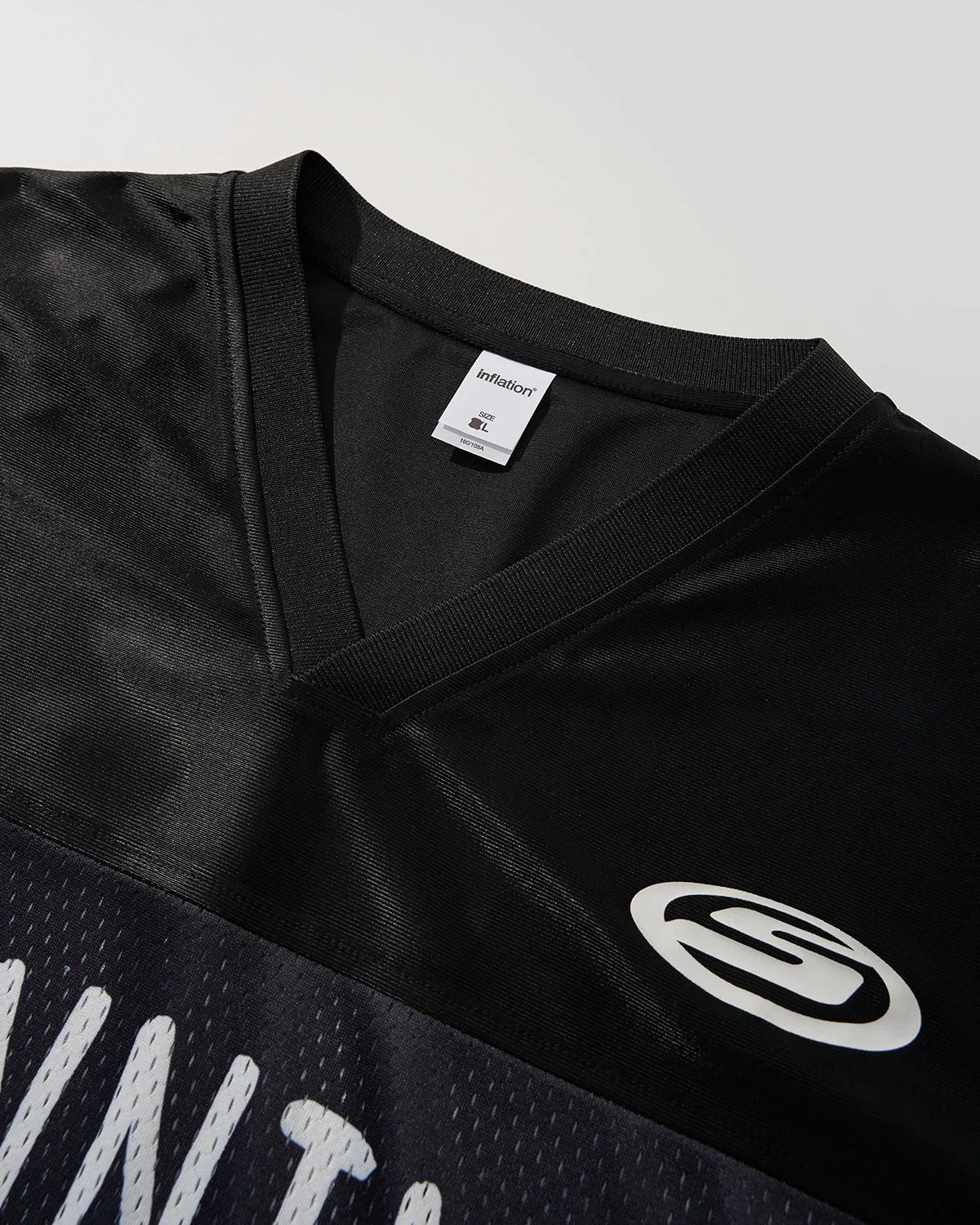 V-Neck Mesh Patchwork Jersey Tee | LCDEGO Streetwear