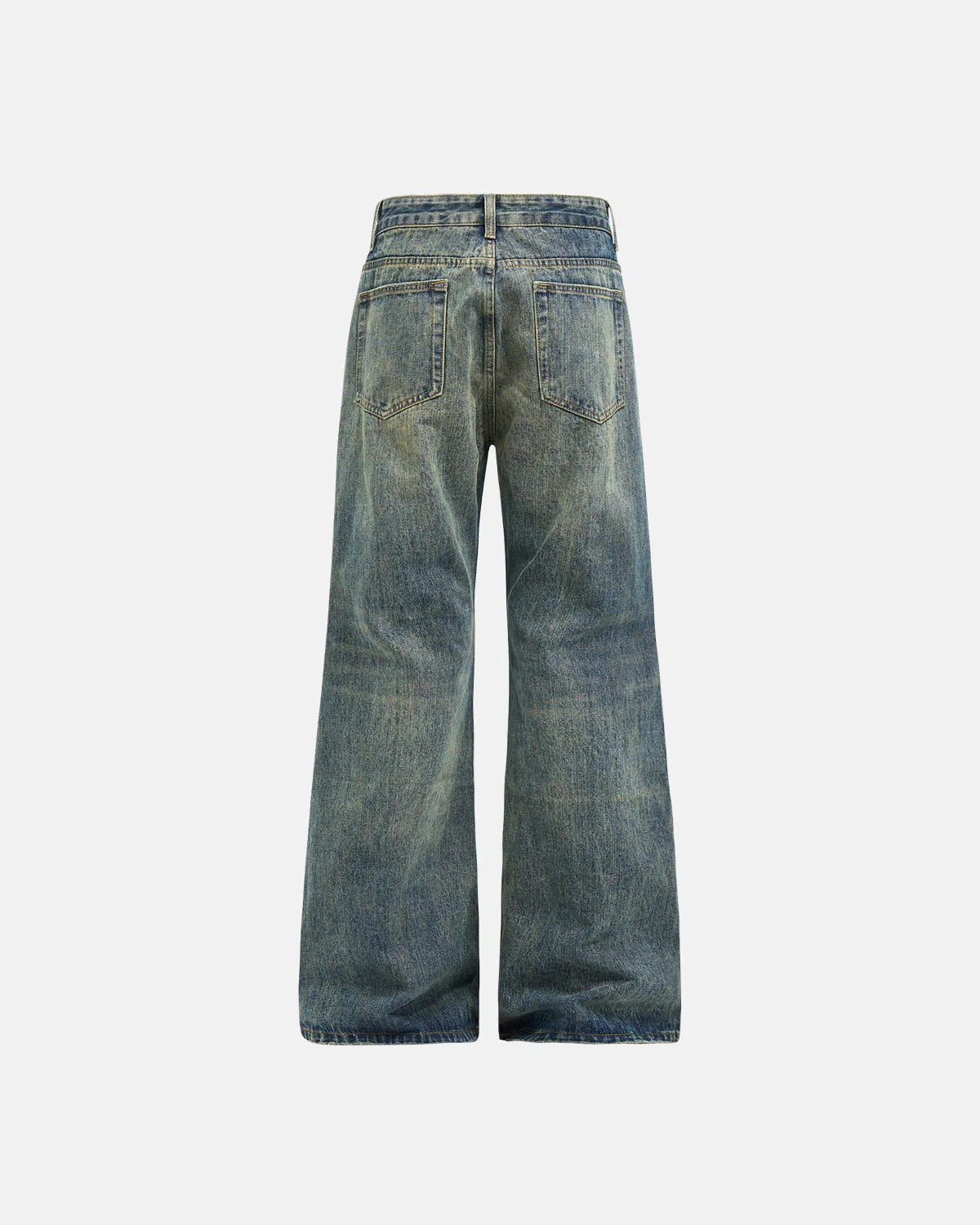 Acid Wash Beaded Studded Flared Baggy Jeans | LCDEGO Streetwear