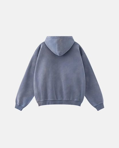 Graffiti Print Washed Fleece hoodie | LCDEGO Streetwear