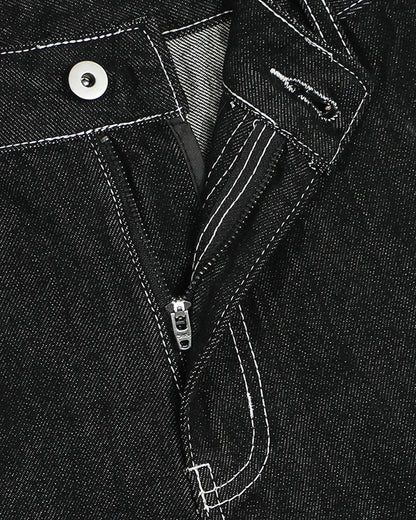 Raw Denim Cargo Longline Shorts | LCDEGO Streetwear